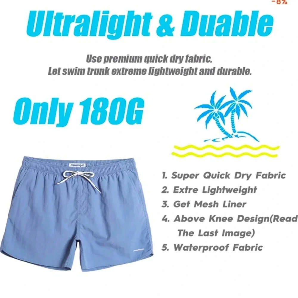 Maamgic 4.5 INCH SOLID NYLON SWIM TRUNKS SLIM FIT size medium